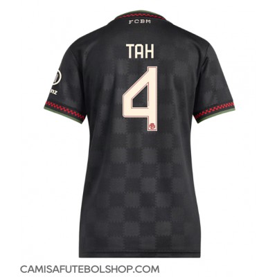 Camisa de time de futebol Bayern Munich Jonathan Tah #4 Replicas 3º Equipamento Feminina 2025-26 Manga Curta Camisa de time de futebol Bayern Munich Jonathan Tah #4 Replicas 3º Equipamento Feminina 2025-26 Manga Curta
